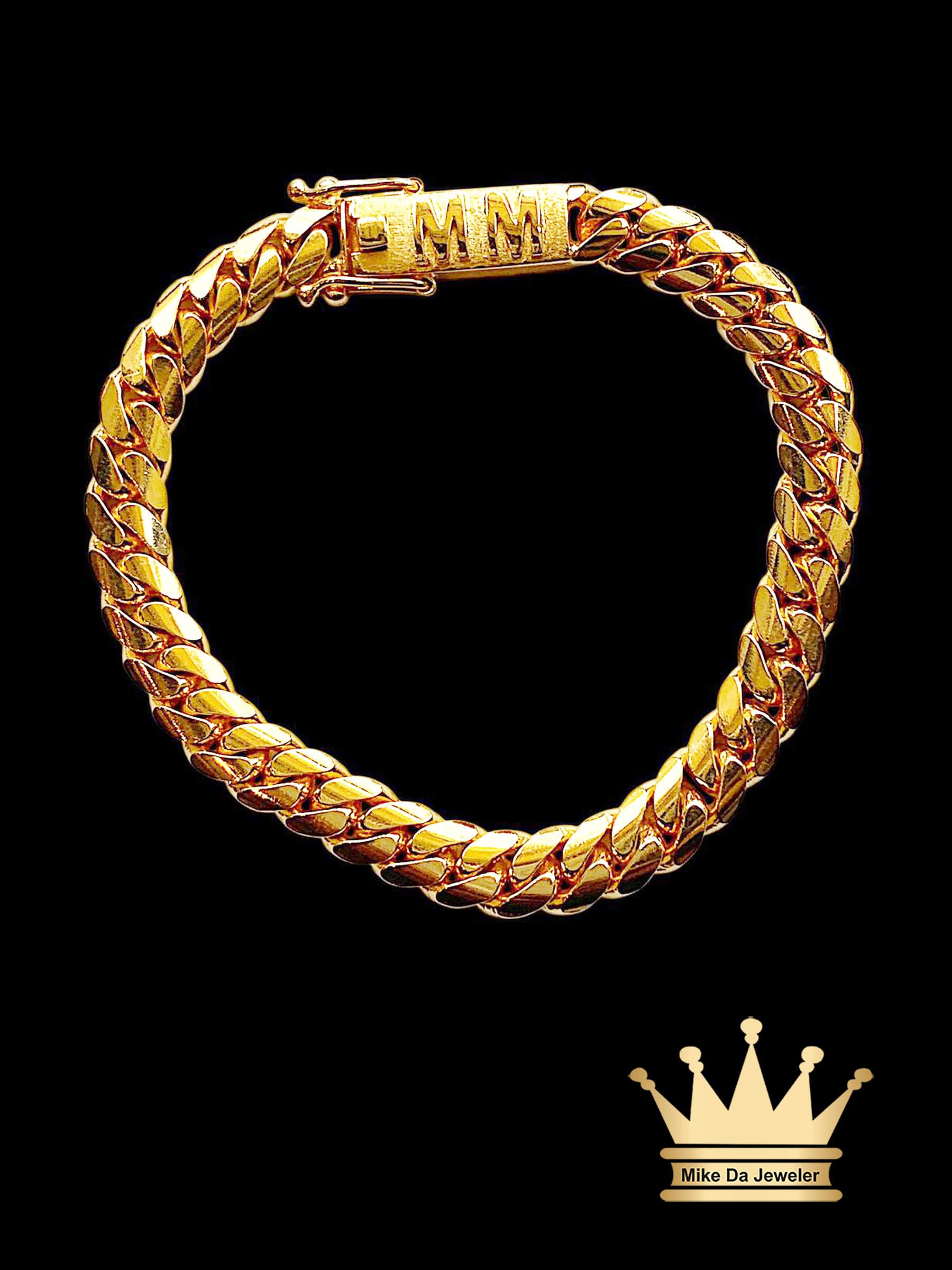 Solid 21K Gold Custom Made Cuban Link Bracelet