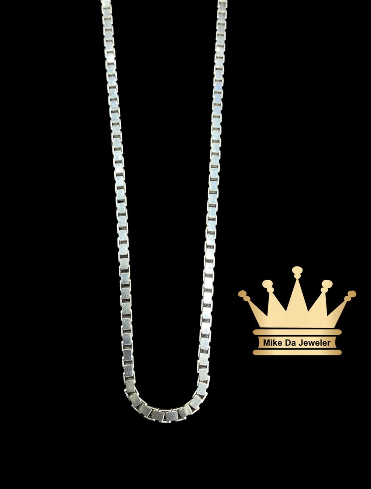 925 Sterling Silver Solid Handmade Box Chain