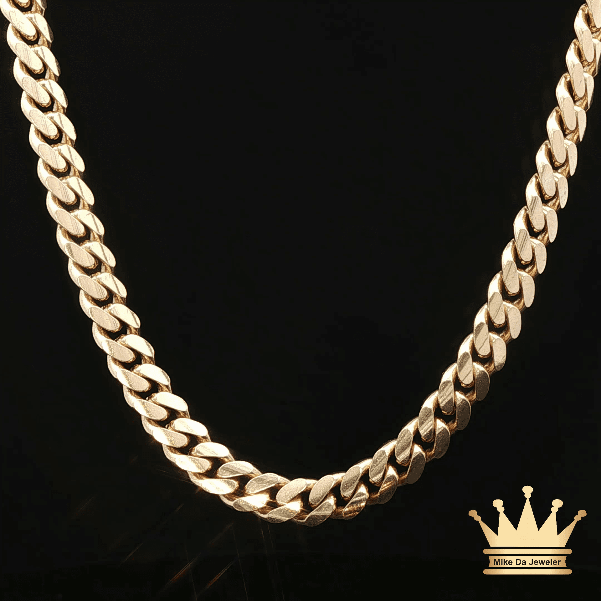 Classic Miami Cuban Link Chain in Solid Yellow Gold