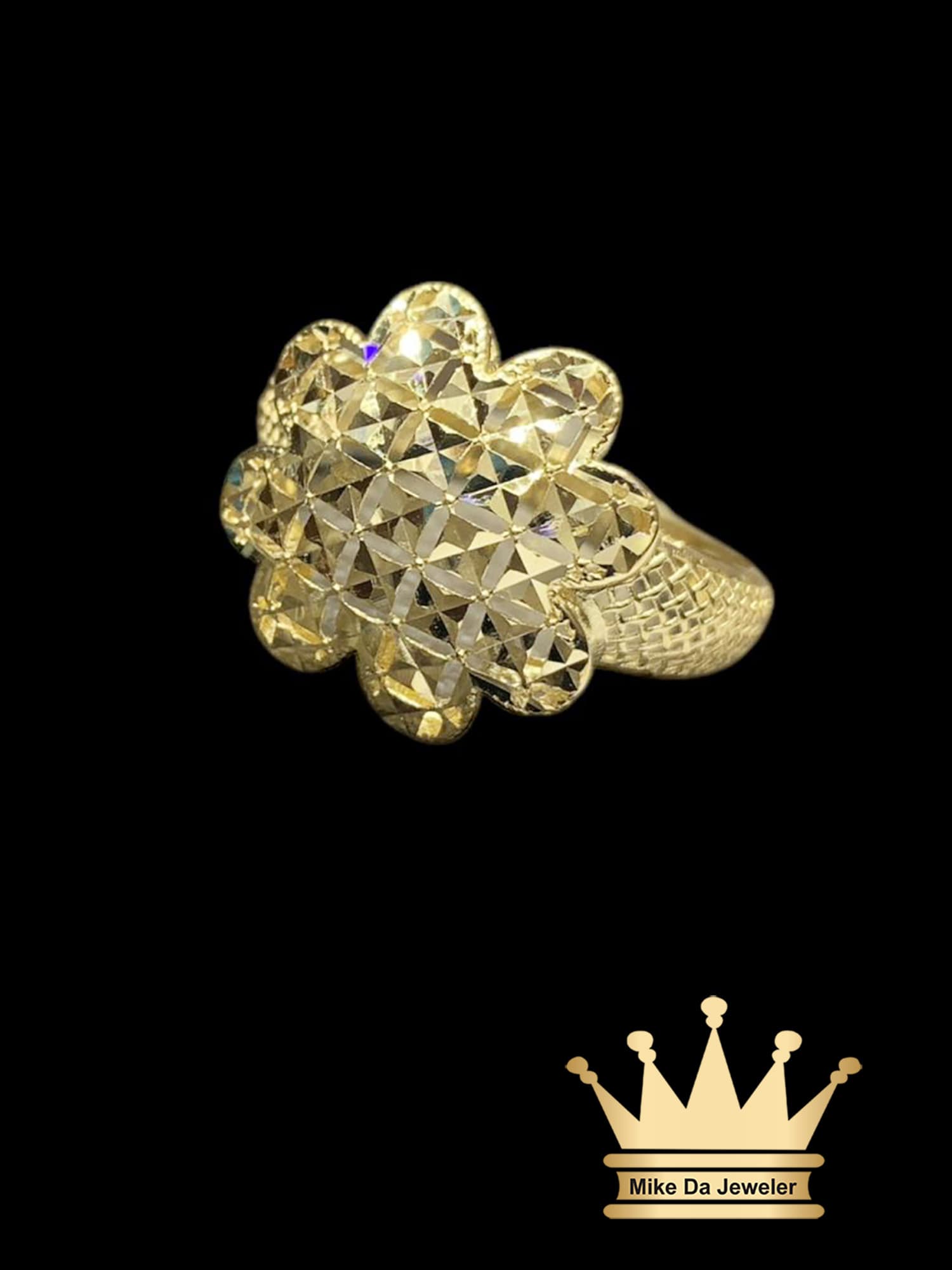 18k Gold Female Flower Ring