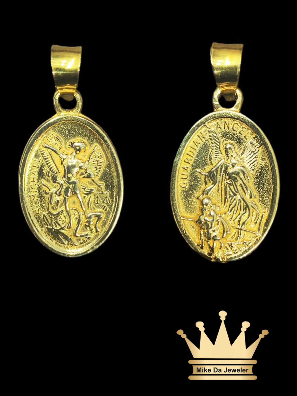 18K Solid Handmade Saint Michael Pendant