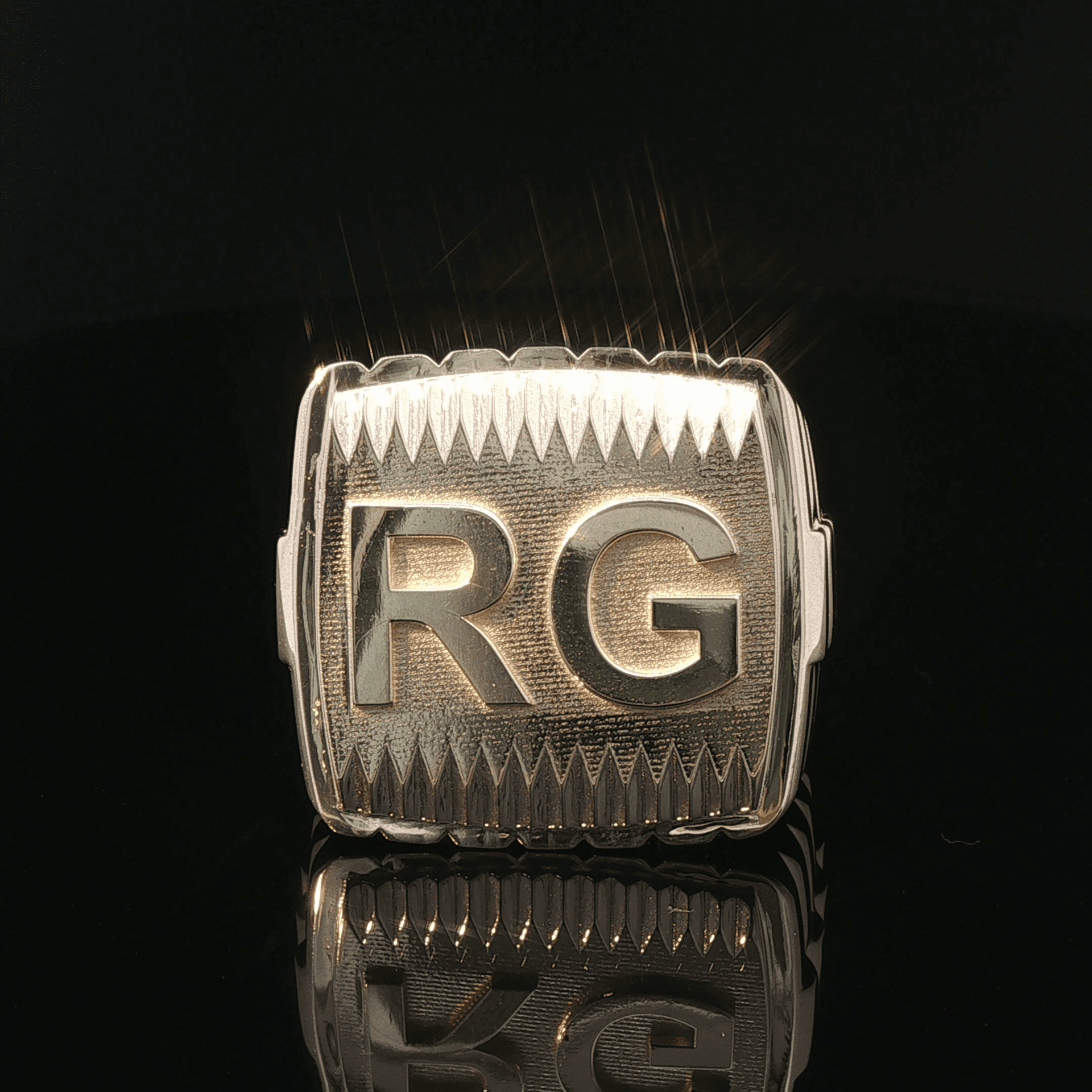 Custom Initial Signet Ring in Yellow Gold