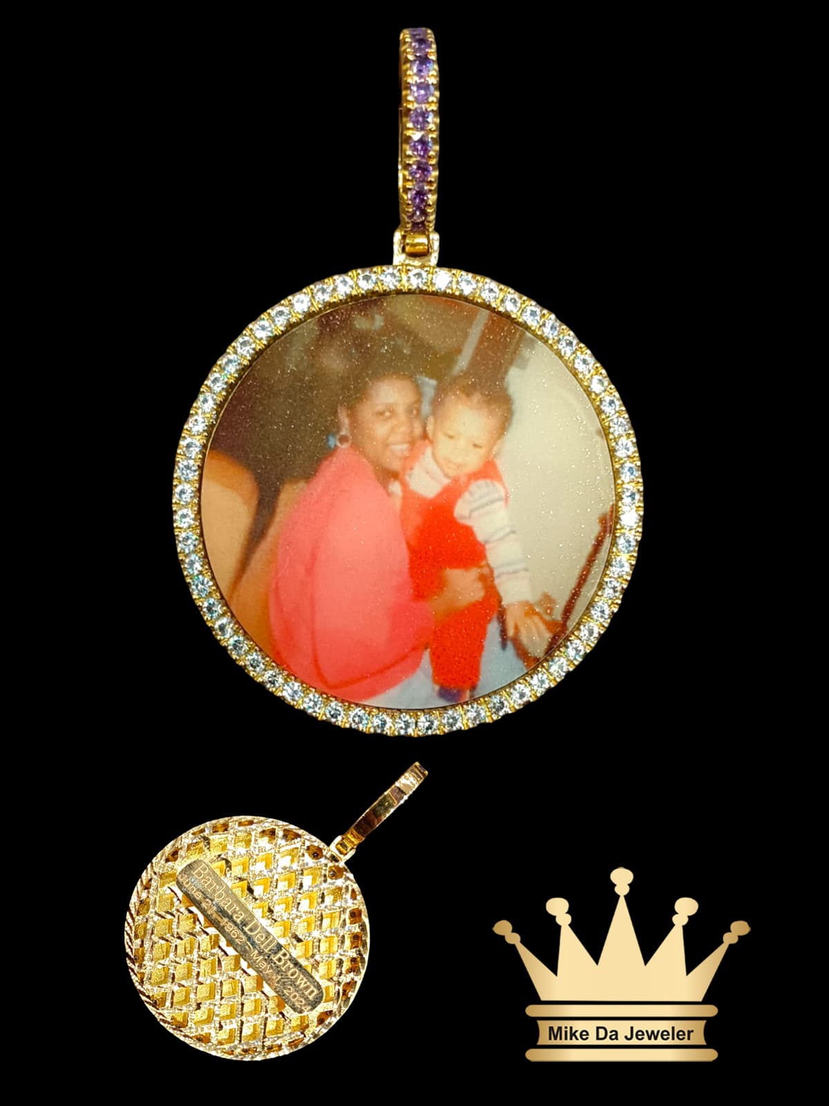 18K 3D Custom Picture Charm with Diamonds