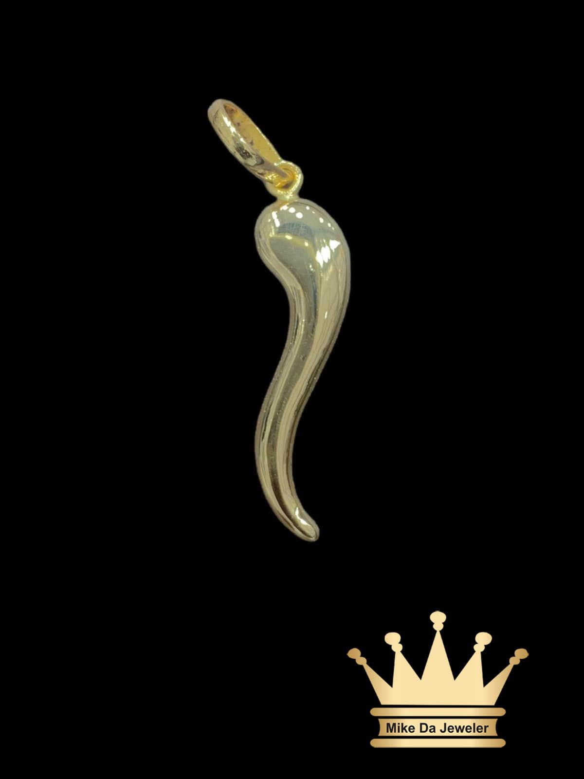 18K Italian Horn Pendant