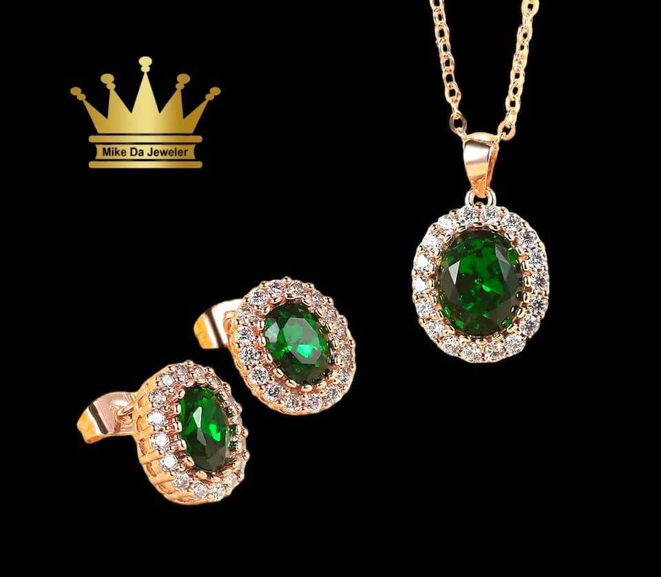 925 Sterling Silver Handmade Set with Cubic Zirconia