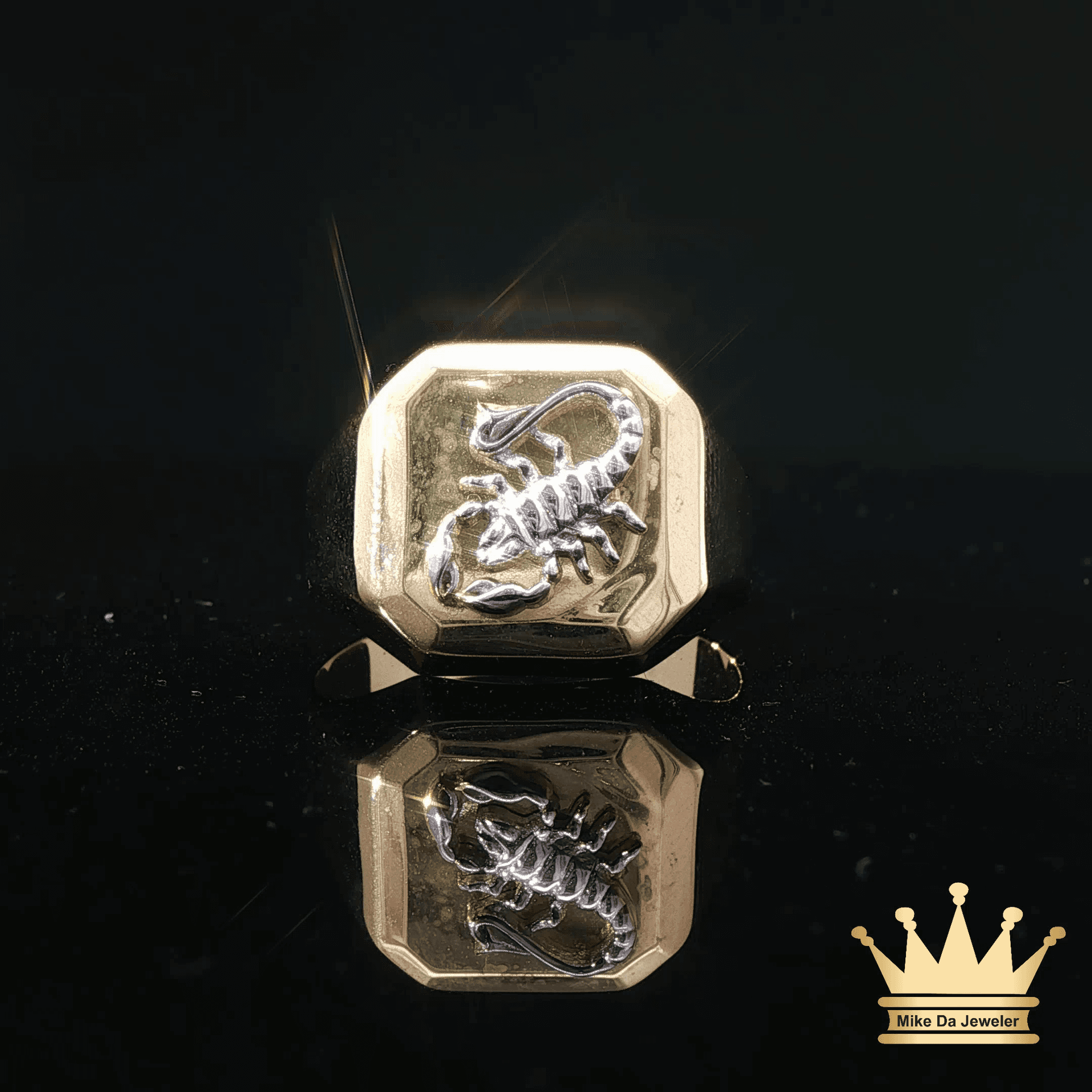 14K Gold Ring with Scorpion