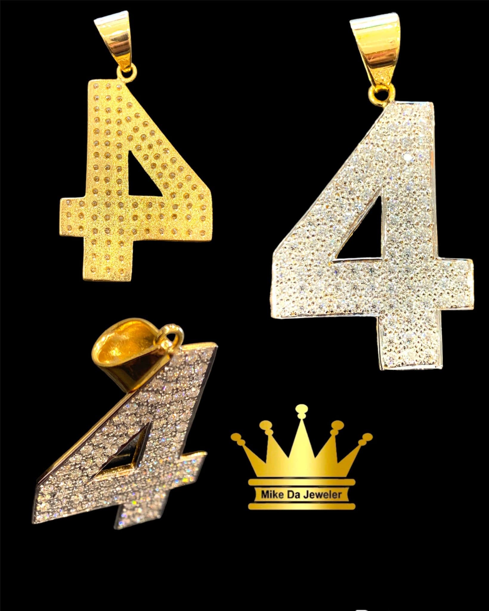 Custom Made 18K Gold Charm with Moissanite Diamond