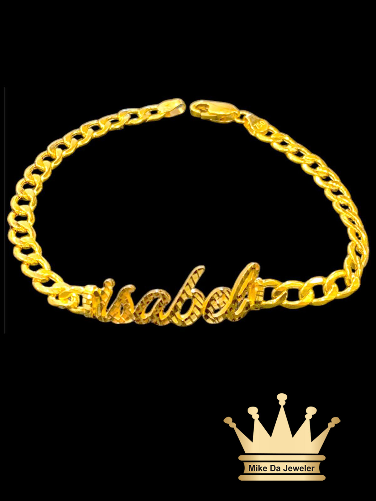 18k Gold Cutout Bracelet