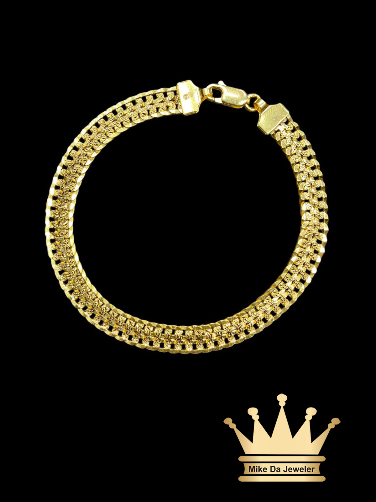 22k Solid Gold Double Cuban Bracelet