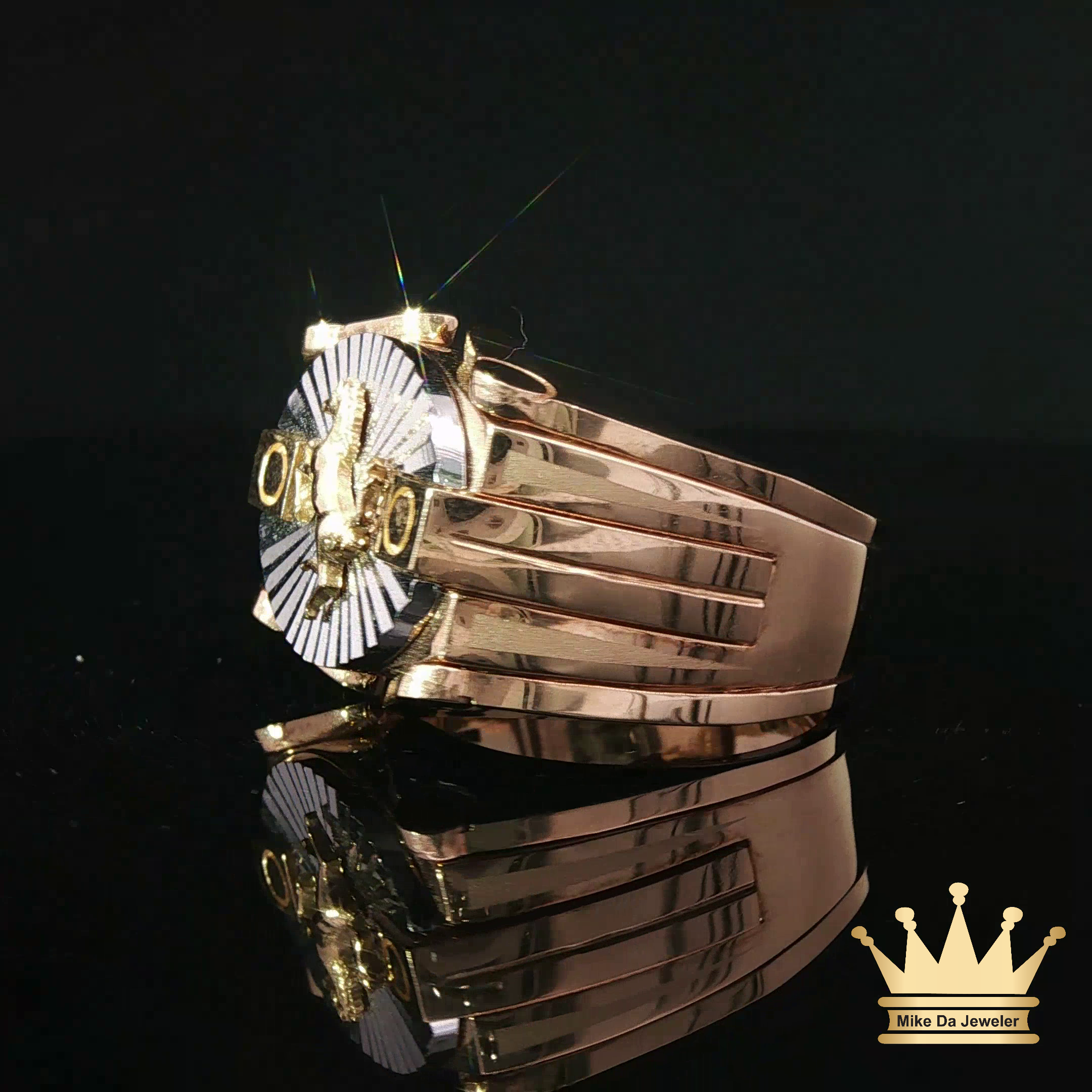 18K Gold Men's Horse Ring