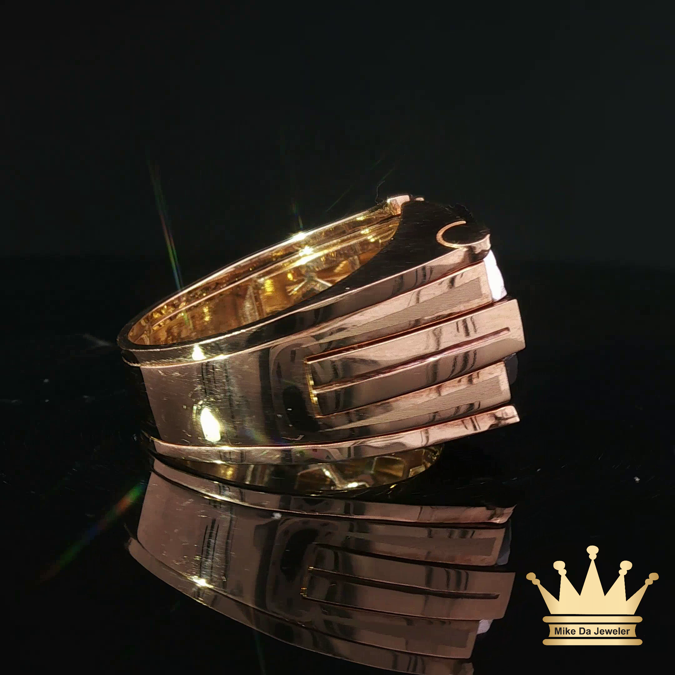 18K Gold Men's Horse Ring