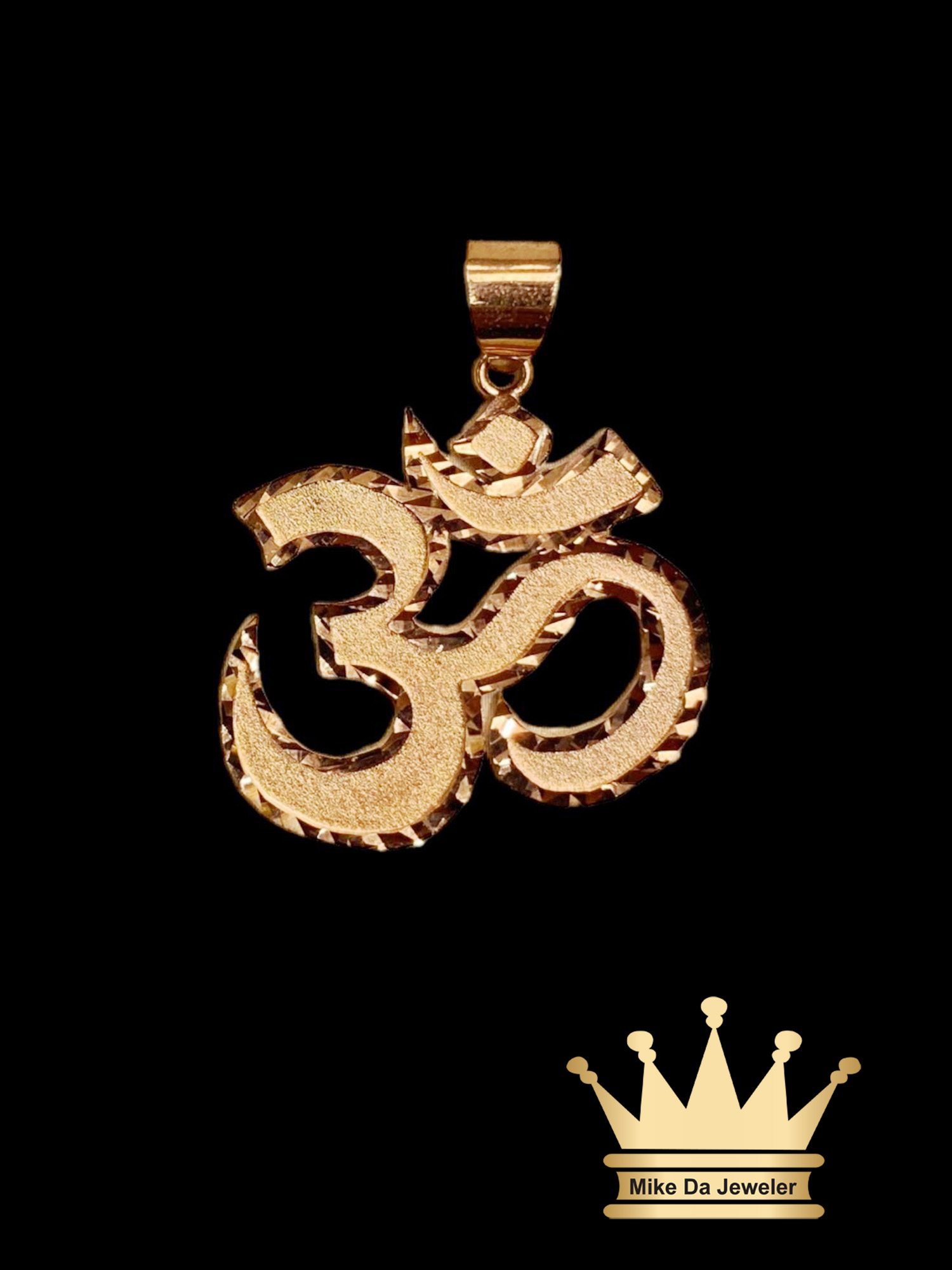 18K Rose Gold Custom OM Pendant