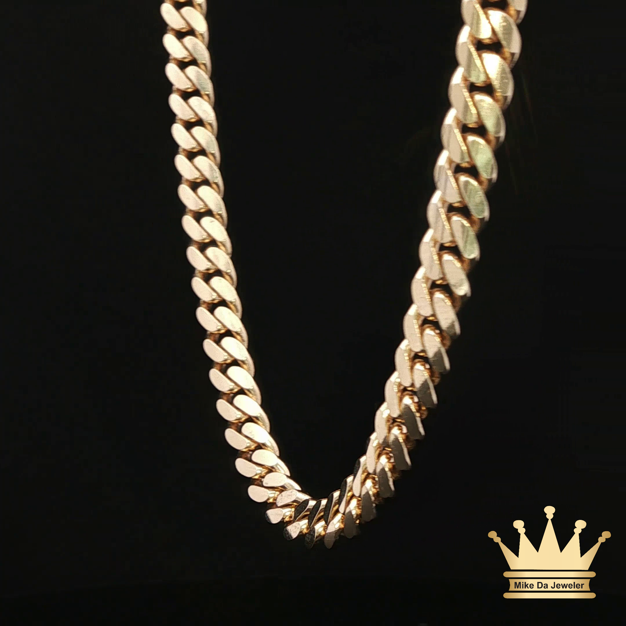 Classic Miami Cuban Link Chain in Solid Yellow Gold