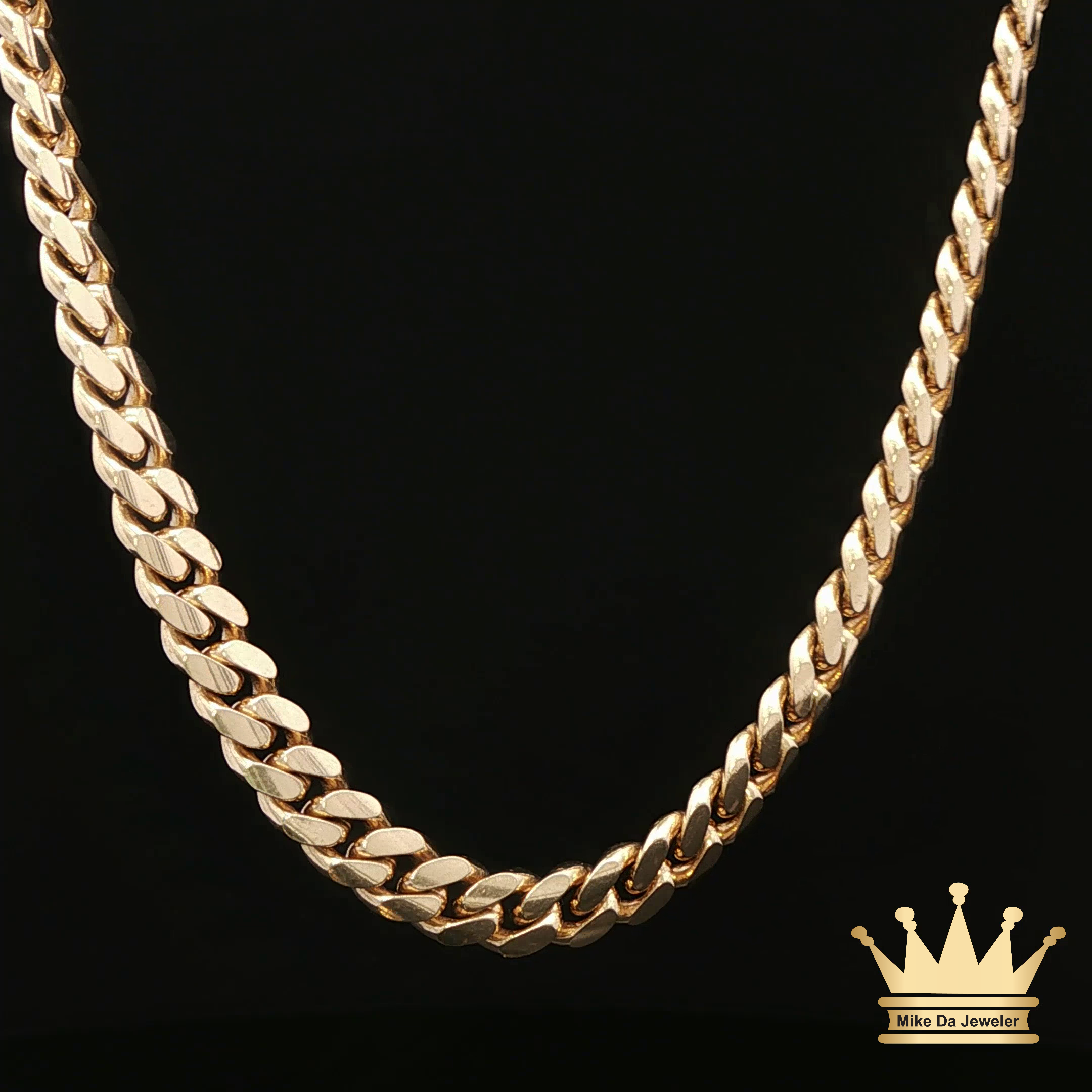 Classic Miami Cuban Link Chain in Solid Yellow Gold