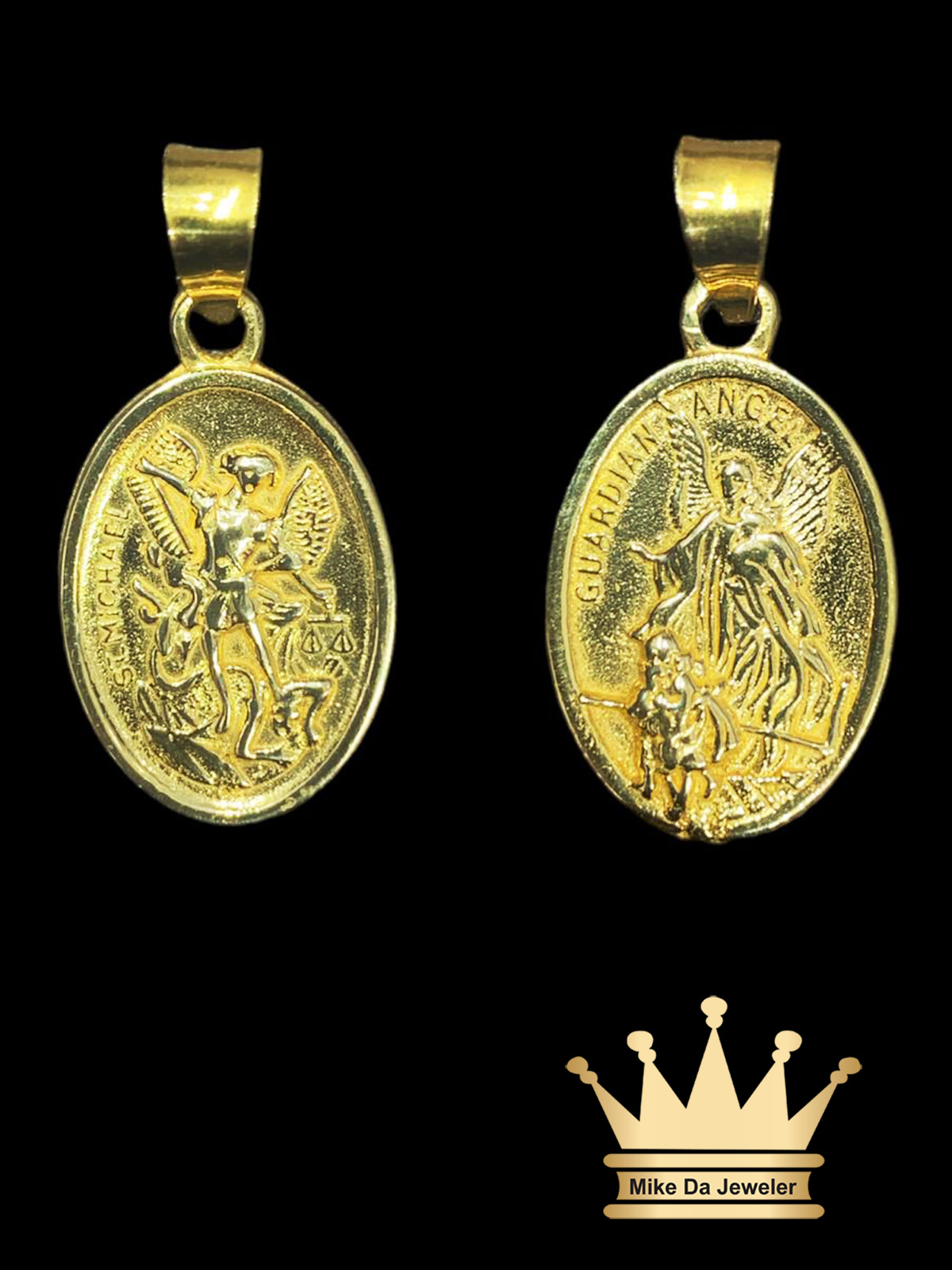 18K Solid Handmade Saint Michael Pendant