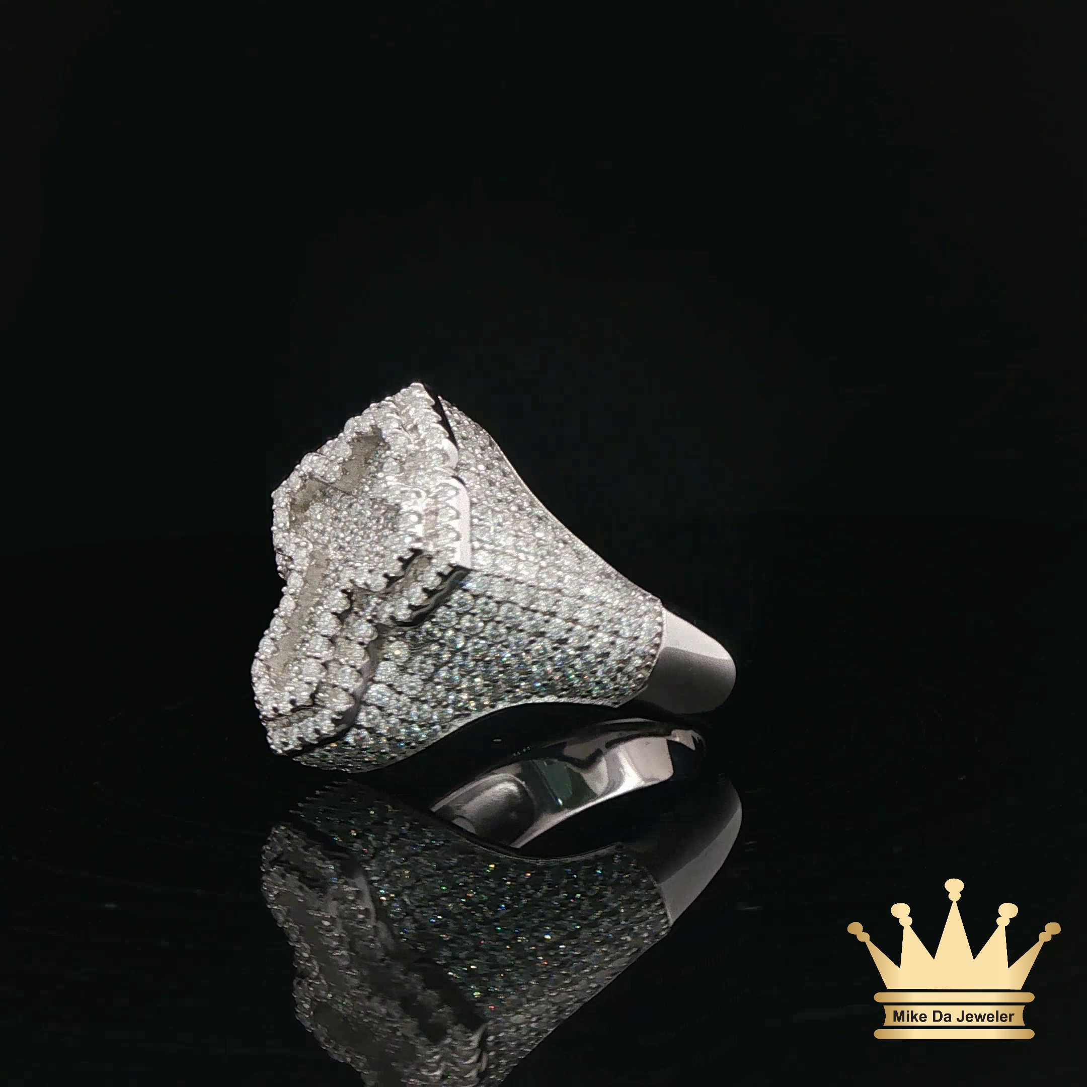 Crystal Cross Style Men's Ring