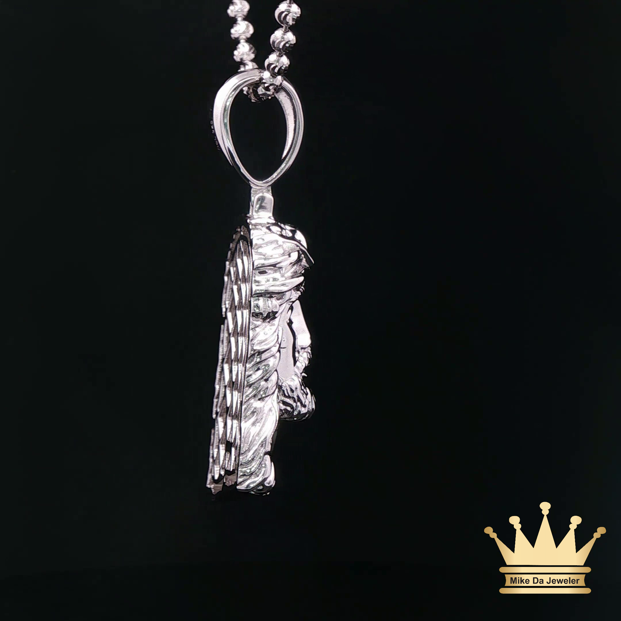 Sterling Silver Jesus Head Pendant Religious Jewelry