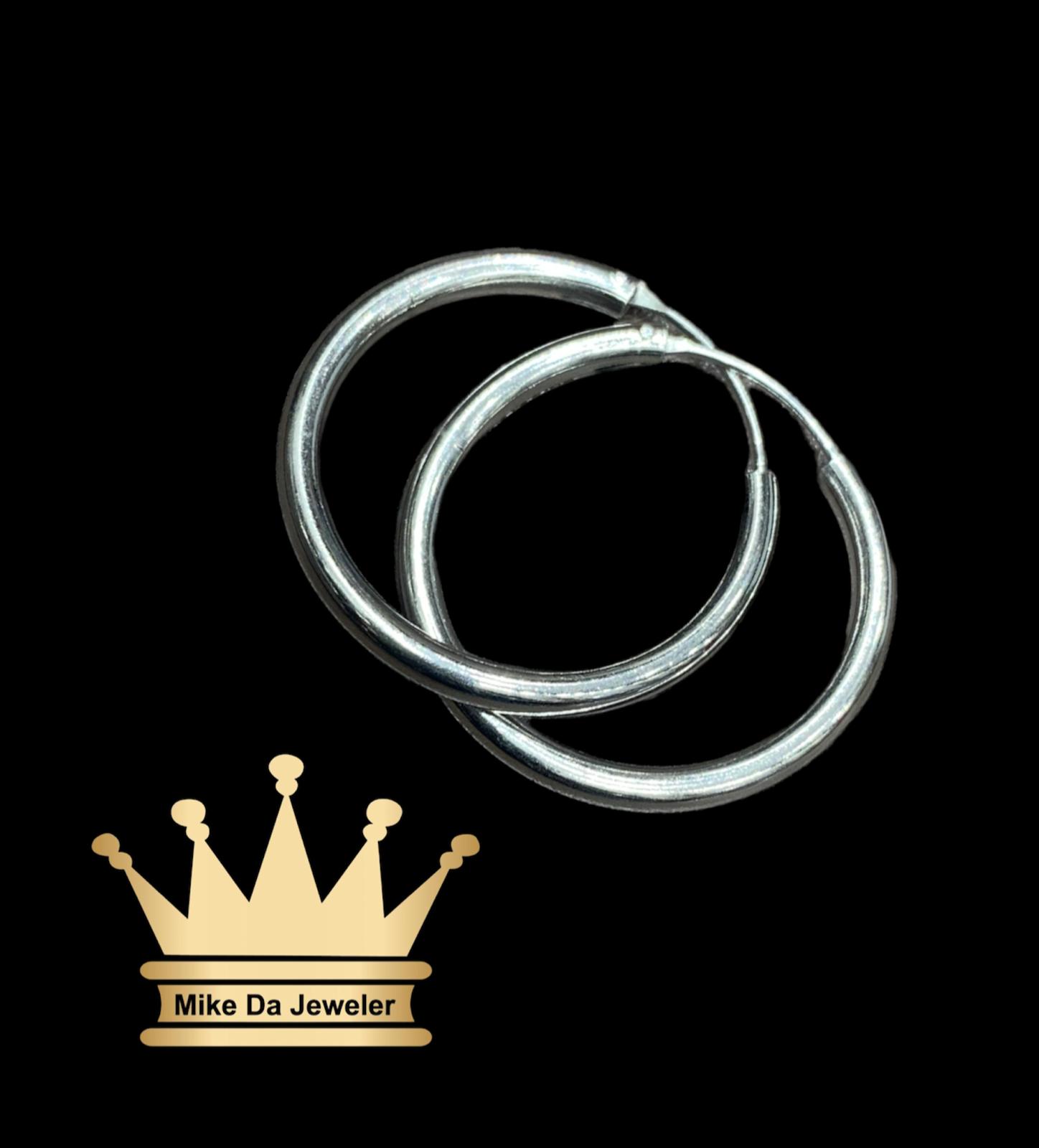 Earrings & Studs | Hoop Earrings Silver Tone 2.5 Inch | Freeup