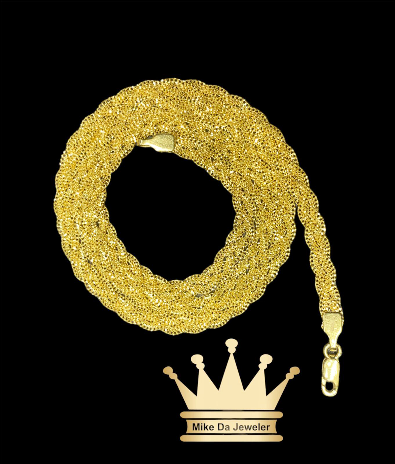 21K Gold Wheat Design Flat Necklace