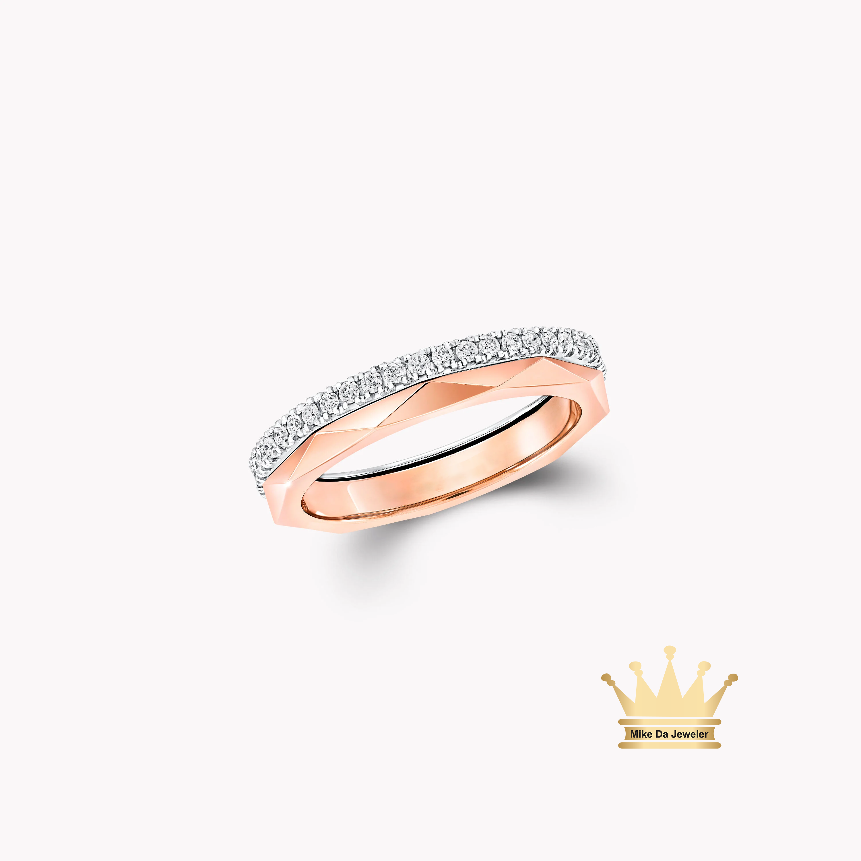 Signature Diamond and Rose Gold Ring