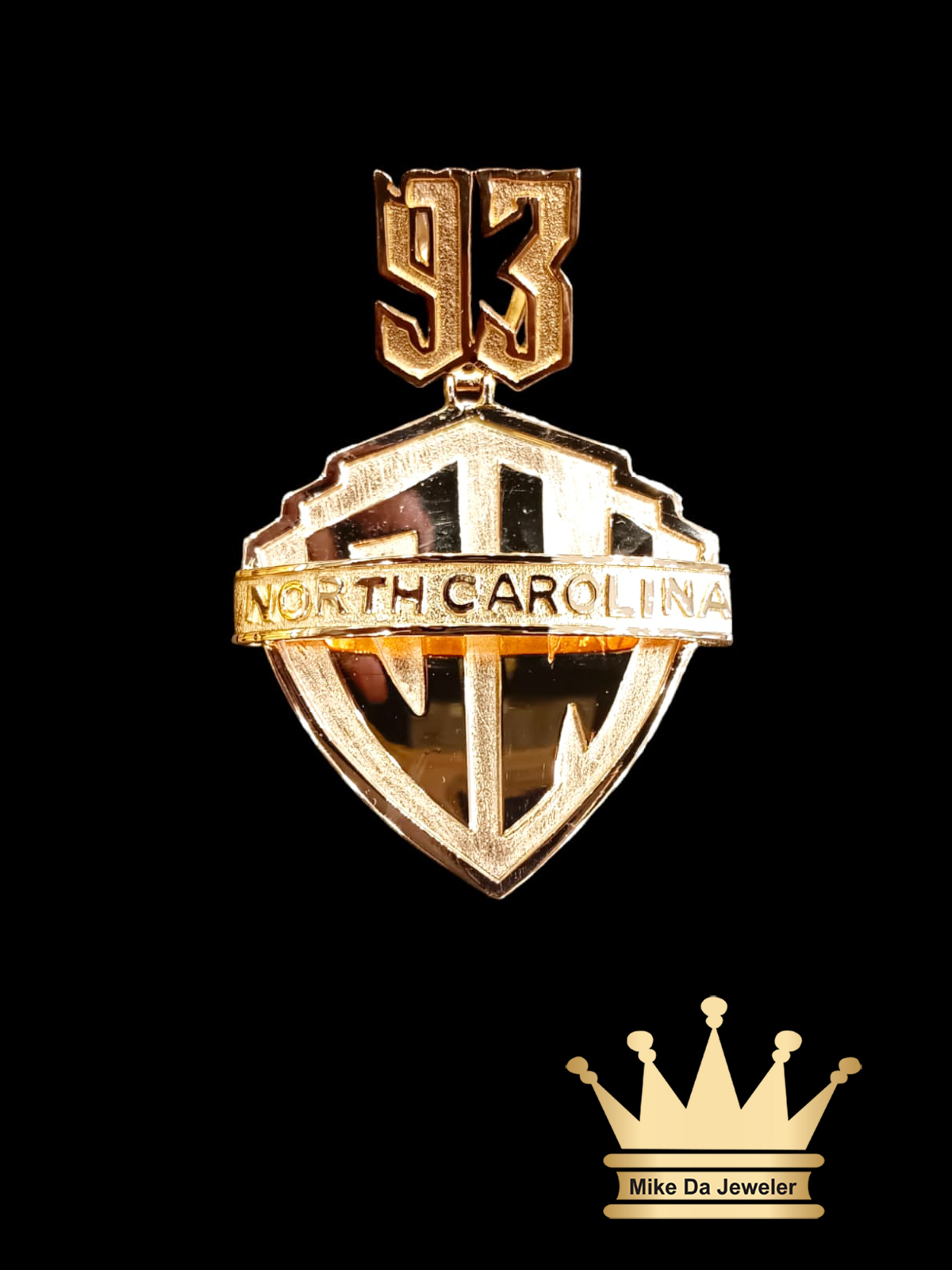 18K Solid Rose Gold North Carolina Charm