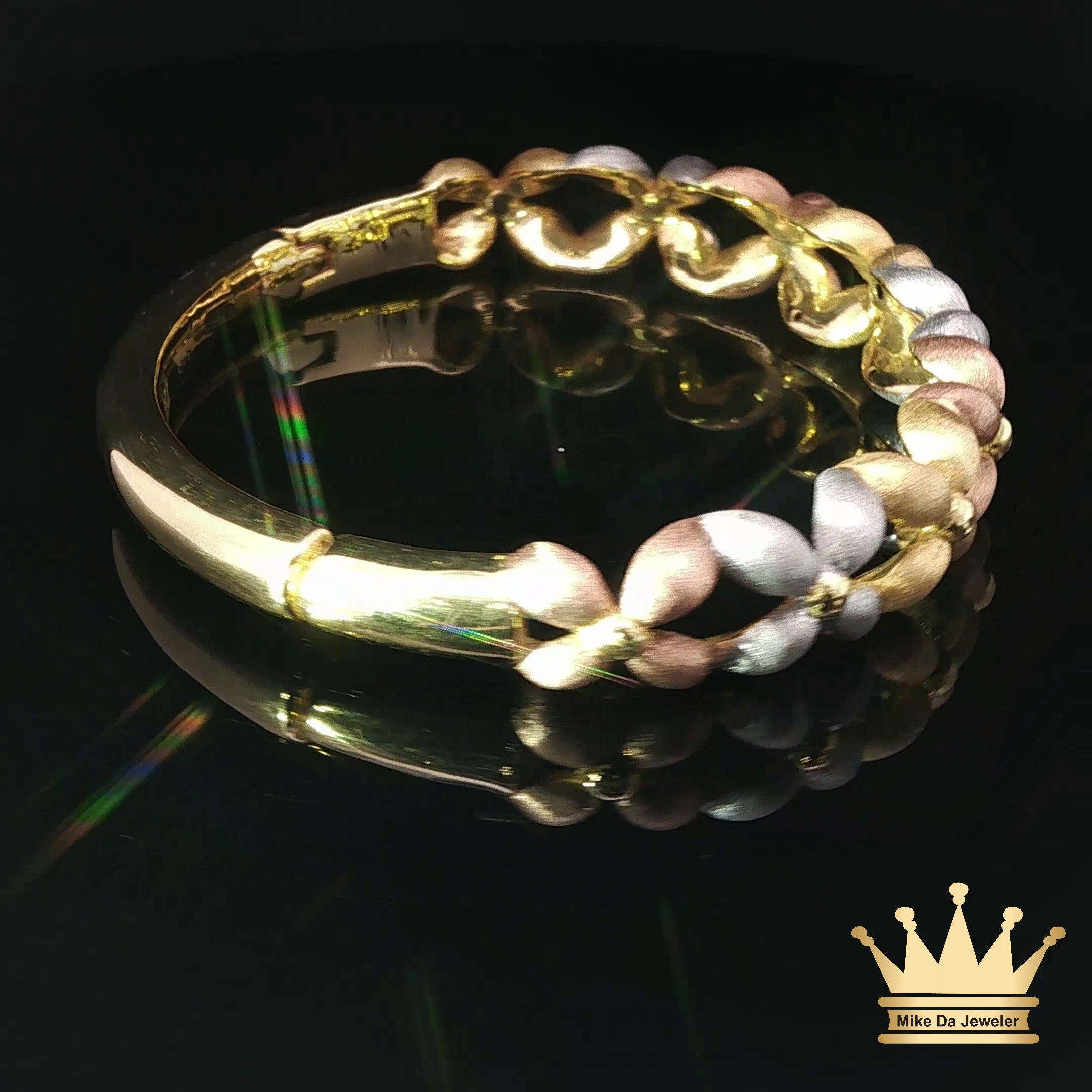 18k Tri-Tone Gold Bracelet for Women