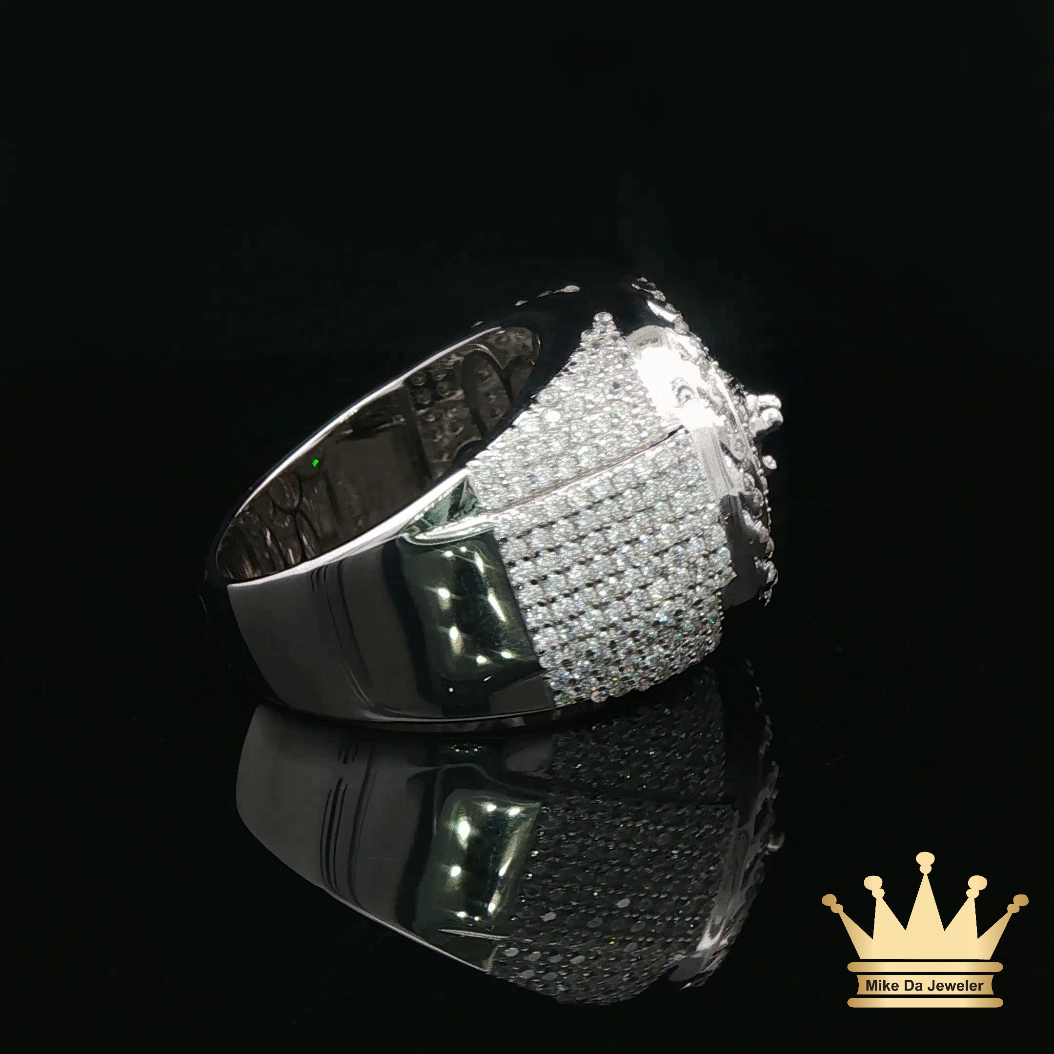 Men’s Cuban Lion Head Ring in Sterling Silver