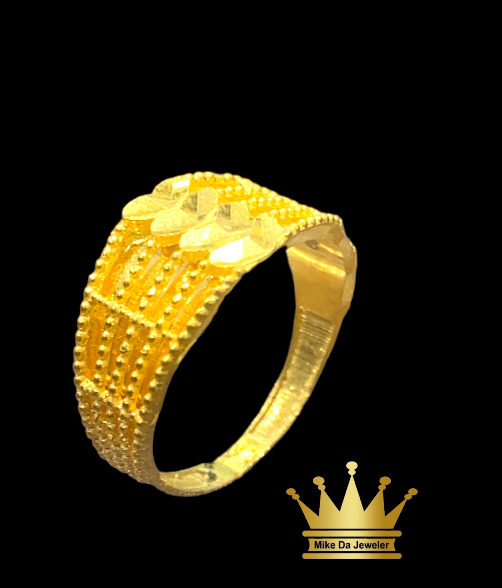 Radhe Imitation Golden A-415 Gold Plating Mudra Men Ring, Weight: 6 Gm  (approx) at Rs 2300/piece in Rajkot