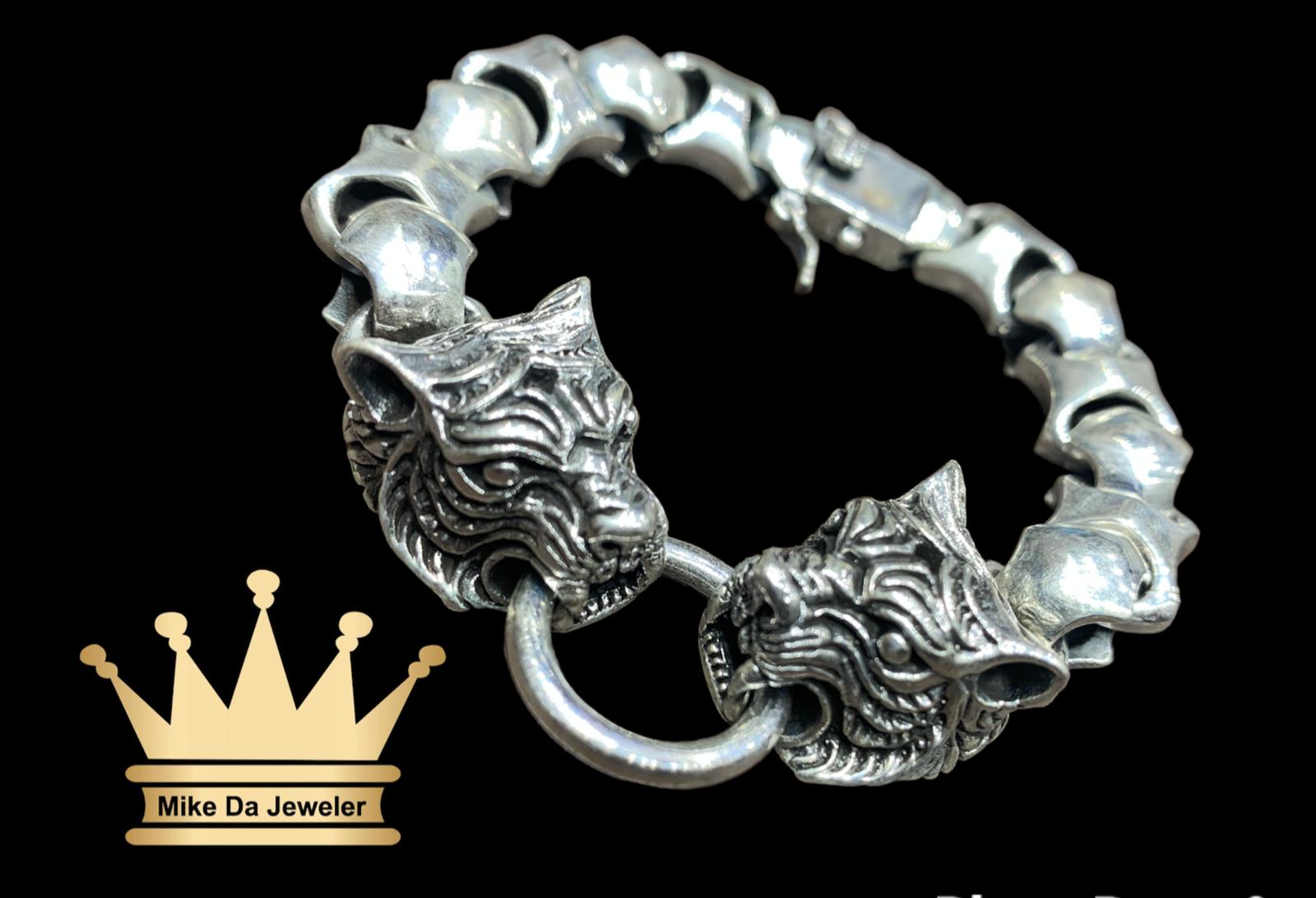 Lion Silver Baby Nazariya Bracelet | RishiRich Jewels