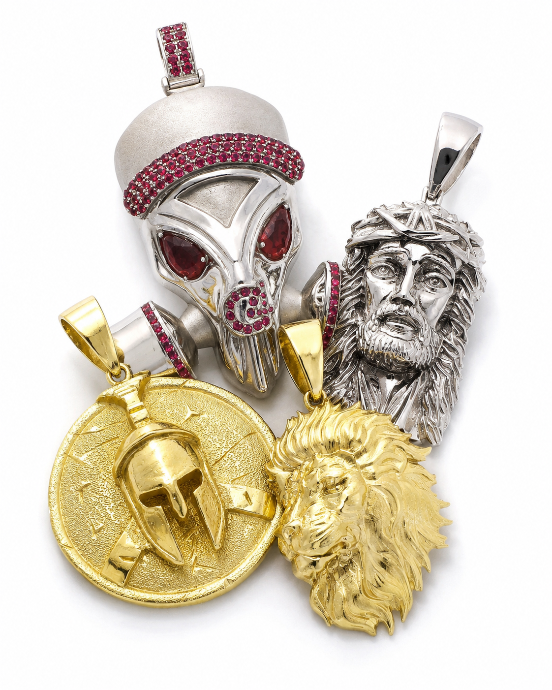 Gold and silver custom pendant collection